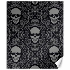 Dark Horror Skulls Pattern Canvas 8  X 10  by BangZart