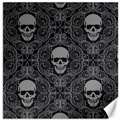 Dark Horror Skulls Pattern Canvas 20  X 20  