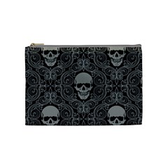 Dark Horror Skulls Pattern Cosmetic Bag (medium)  by BangZart