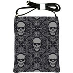 Dark Horror Skulls Pattern Shoulder Sling Bags Front