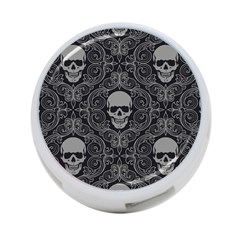 Dark Horror Skulls Pattern 4-port Usb Hub (two Sides) 