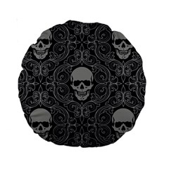 Dark Horror Skulls Pattern Standard 15  Premium Round Cushions by BangZart