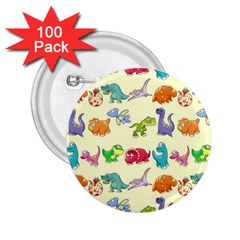 Group Of Funny Dinosaurs Graphic 2 25  Buttons (100 Pack)  by BangZart