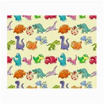 Group Of Funny Dinosaurs Graphic Small Glasses Cloth (2-Side) Front