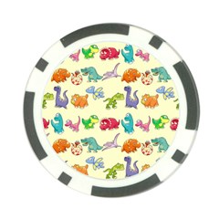 Group Of Funny Dinosaurs Graphic Poker Chip Card Guard