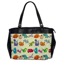 Group Of Funny Dinosaurs Graphic Office Handbags by BangZart