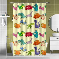 Group Of Funny Dinosaurs Graphic Shower Curtain 48  X 72  (small)  by BangZart