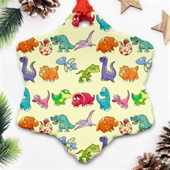 Group Of Funny Dinosaurs Graphic Ornament (snowflake) by BangZart