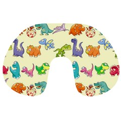 Group Of Funny Dinosaurs Graphic Travel Neck Pillows by BangZart