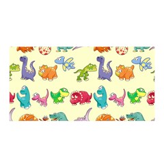 Group Of Funny Dinosaurs Graphic Satin Wrap