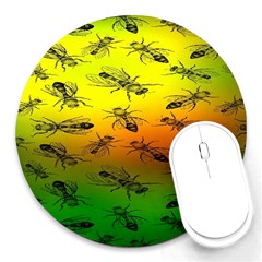 Insect Pattern Round Mousepads by BangZart