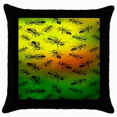 Insect Pattern Throw Pillow Case (black) by BangZart