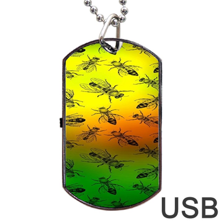 Insect Pattern Dog Tag USB Flash (Two Sides)