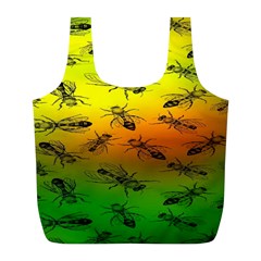 Insect Pattern Full Print Recycle Bags (l)  by BangZart