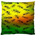 Insect Pattern Large Flano Cushion Case (One Side) Front