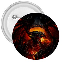 Dragon Legend Art Fire Digital Fantasy 3  Buttons by BangZart