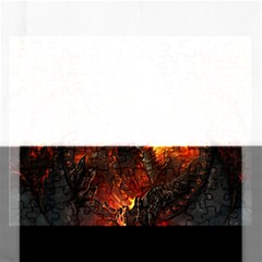 Dragon Legend Art Fire Digital Fantasy Rectangular Jigsaw Puzzl by BangZart