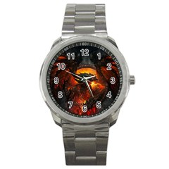 Dragon Legend Art Fire Digital Fantasy Sport Metal Watch by BangZart