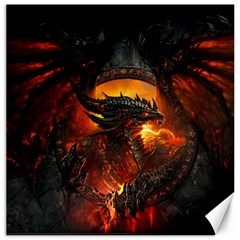 Dragon Legend Art Fire Digital Fantasy Canvas 12  X 12   by BangZart