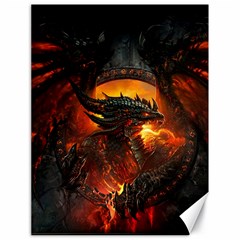 Dragon Legend Art Fire Digital Fantasy Canvas 18  X 24   by BangZart