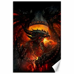 Dragon Legend Art Fire Digital Fantasy Canvas 24  X 36 