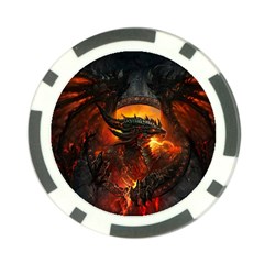 Dragon Legend Art Fire Digital Fantasy Poker Chip Card Guard (10 Pack) by BangZart