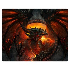 Dragon Legend Art Fire Digital Fantasy Double Sided Flano Blanket (medium)  by BangZart