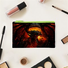 Dragon Legend Art Fire Digital Fantasy Cosmetic Bag (xs) by BangZart