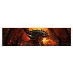 Dragon Legend Art Fire Digital Fantasy Satin Scarf (Oblong) Front