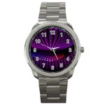 Glass Ball Texture Abstract Sport Metal Watch Front