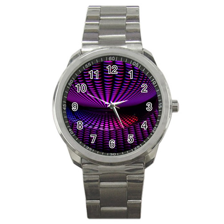 Glass Ball Texture Abstract Sport Metal Watch