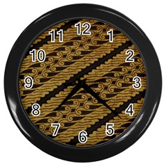 Traditional Art Indonesian Batik Wall Clocks (black) by BangZart