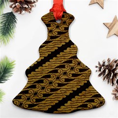 Traditional Art Indonesian Batik Christmas Tree Ornament (two Sides) by BangZart