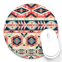 Aztec Pattern Round Mousepads by BangZart