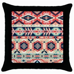 Aztec Pattern Throw Pillow Case (black) by BangZart