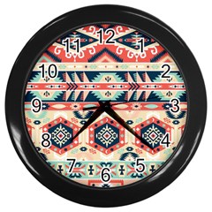 Aztec Pattern Wall Clocks (black) by BangZart