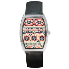 Aztec Pattern Barrel Style Metal Watch by BangZart