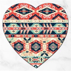 Aztec Pattern Jigsaw Puzzle (heart) by BangZart