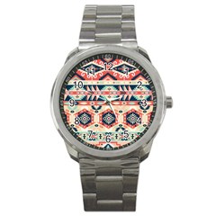 Aztec Pattern Sport Metal Watch by BangZart