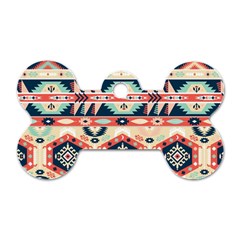 Aztec Pattern Dog Tag Bone (one Side) by BangZart