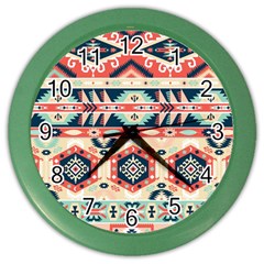 Aztec Pattern Color Wall Clocks by BangZart