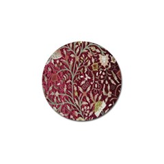 Crewel Fabric Tree Of Life Maroon Golf Ball Marker (4 Pack) by BangZart