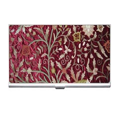 Crewel Fabric Tree Of Life Maroon Business Card Holders by BangZart