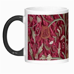 Crewel Fabric Tree Of Life Maroon Morph Mugs by BangZart