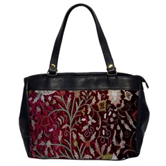 Crewel Fabric Tree Of Life Maroon Office Handbags