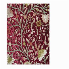 Crewel Fabric Tree Of Life Maroon Large Garden Flag (two Sides) by BangZart