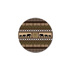 Elephant African Vector Pattern Golf Ball Marker by BangZart