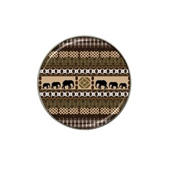 Elephant African Vector Pattern Hat Clip Ball Marker (4 Pack)