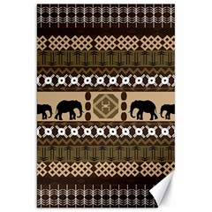 Elephant African Vector Pattern Canvas 20  X 30   by BangZart