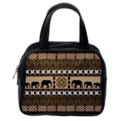 Elephant African Vector Pattern Classic Handbags (one Side) by BangZart